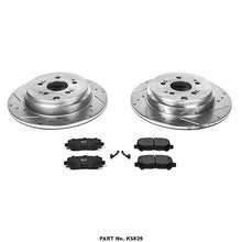 Load image into Gallery viewer, Power Stop K5839 Rear Z23 Carbon Fiber Brake Pads with Drilled & Slotted Brake Rotors Kit