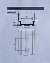 Load image into Gallery viewer, 2 Pieces DIN Rail Slotted Aluminum RoHS 12" Inches Long 35mm Wide 7.5mm High