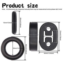 Load image into Gallery viewer, (lot of 8)4pcs Car Universal 2 Hole Rubber Exhaust Hanger Bushing Muffler Insulators Shock Absorbent Mount Bracket with 4pcs Universal Exhaust Hanger Muffler Insulator O Ring Rubber Exhaust Bracket