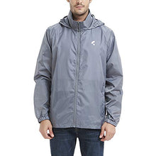 Load image into Gallery viewer, Common District Sport Rain Jacket for Men Outdoor Running Protective Lightweight Windbreaker Raincoat with Hood (Royal Blue, XL)