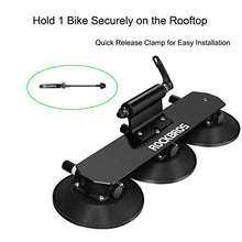 Load image into Gallery viewer, ROCKBROS Rooftop Bike Rack Sucker Quick Release Upright Bike Carrier for Car 1 Bike Black