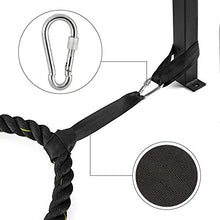 Load image into Gallery viewer, papababe Pro Battle Ropes with Anchor Strap Kit - 100% Poly Dacron Heavy Battle Rope for Strength Training, Cardio Workout, Crossfit, Fitness Exercise Rope