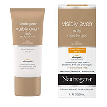 Load image into Gallery viewer, Neutrogena Visibly Even Daily Facial Moisturizer With Broad Spectrum SPF 30 Sunscreen, Face Lotion with Soy for Skin Discoloration, Dark Spots & Even Skin Tone, Hypoallergenic, 1.7 fl. Oz
