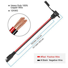 Load image into Gallery viewer, Electop SAE Power Socket Sidewall Port, Weatherproof SAE Quick Connect Solar Panel Mount Universal Flush-Mountable Connector, 12AWG SAE Cable with 8 Screws for Solar Generator Battery Charger (2 Pack)