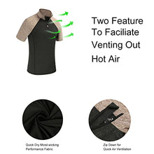 Load image into Gallery viewer, JACK SMITH Mens Baseball Shirts Quarter Zip Quick Dry Polo Back Pocketted Quick Dry Tactical Peformance Short Sleeve Top Black