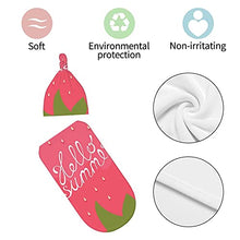 Load image into Gallery viewer, Strawberry Hello Summer Baby Swaddle Cocoon Sack,The Simple Swaddle with Beanie Set ,Soft Stretchy Comfortable Receiving Blanket for Infants & Newborns 0-6 Months