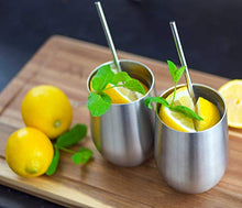 Load image into Gallery viewer, llumé Double Wall, Insulated, 2 12oz Stainless Steel Wine Tumbler with Lid, Straw, Cleaner Set- Dishwasher Safe Cups, For Hot/Cold Drinks, Coffee, Cocktail - Perfect Gift for Housewarming, Birthday