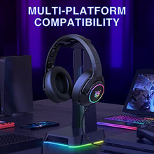 Load image into Gallery viewer, Gaming Headset PC Headphones Over-Ear with Microphone 3.5mm Audio Jack RGB LED Lights for PS4 PS5 Xbox One Computer, Applicable Various Head Types (Adapter Not Included)