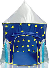 Load image into Gallery viewer, MZY Play Tent for Kids, Space Themed Pretend Play Tent - Space Play House - Spaceship Tent for Kids - Foldable Pop Up Star Play Tent Blue