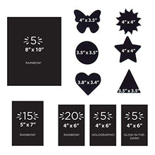 Load image into Gallery viewer, Made By Me Horizon Group USA Scratch Art 60 Pieces Variety Pack. Glow in The Dark, Holographic, Rainbow & Die Cut Sheets. 4 Scratching Tools Included.Black Scratch it Off Art & Crafts Sheets