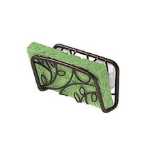 Load image into Gallery viewer, iDesign Twigz Sink Suction Holder for Sponges, Scrubbers, Soap in Kitchen, Bathroom, 5.15" x 5.2" x 2.3", Bronze