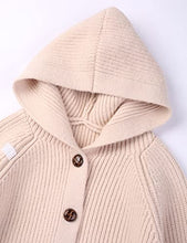 Load image into Gallery viewer, AUTWARM Kids Children Girls Open Front Button Down Hooded Neck Hoodies Cardigans Sweater for 4-12Years (as1, Age, 4_Years, 5_Years, Pink, 2)…