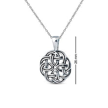 Load image into Gallery viewer, Charmsy Sterling Silver Jewelry Light-Weight Antique Celtic Knot Charm Pendant with Cable Chain for Women 26 MM