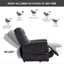 Load image into Gallery viewer, Power Lift Recliner Chair Single Recliner Chair Living Room Sofa Recliner Electric Soft Fabric Recliner Chair Remote Control Chair