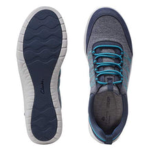 Load image into Gallery viewer, Clarks womens Adella Holly Sneaker, Navy Textile, 10 US