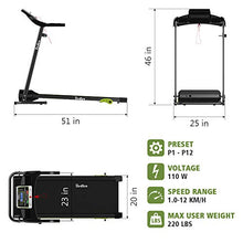 Load image into Gallery viewer, REDLIRO Walking Machine for Home Folding Jogging Treadmill with Incline Portable Space Saving Fitness Motorized Running Electric Indoor Exercise Workout Office Physical Training