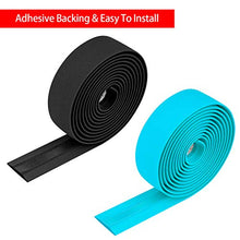 Load image into Gallery viewer, Awpeye 2 Pairs Bicycle Handlebar Tape EVA Road Bike Bar Tape with End Plugs Cycling Handle Wraps 4 Rolls (Black, Bianchi Green)