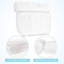 Load image into Gallery viewer, Mosuch Bath Pillow for Head Neck and Shoulder Support, 4D Air Mesh Luxury Spa Bathtub Pillow with 7 Non-Slip Suction Cups Large and Soft Bath Pillows Fits All Bathtub, Hot Tub, Jacuzzi and Home Spa