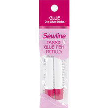 Load image into Gallery viewer, Sewline Water-Soluble Fabric (2 Pack), Blue Glue Pen Refill, 2 Count