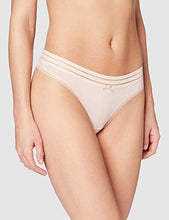 Load image into Gallery viewer, Iris & Lilly Women's Cotton Thong Underwear, Pack of 5, Black/Dusty Pink/White, Medium