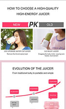 Load image into Gallery viewer, Ulgoo Portable Blender Mini Personal Mixer With USB Rechargeable Juicer Smoothie Blender Smoothie Maker Cordless BPA Free Small Juicer for Home Outdoors (Pink)