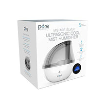 Load image into Gallery viewer, Pure Enrichment® MistAire™ Silver Ultrasonic Cool Mist Humidifier - Lasts Up to 25 Hours, Whisper-Quiet Overnight Operation, 360° Mist Nozzle, Easy-Fill Tank, Auto Safety Shut-Off