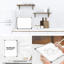 Load image into Gallery viewer, Small Dry Erase White Board - 12 x 16 Inch Magnetic Hanging White Board with Detachable Marker Tray,Memo Board for Wall Kids, Students & Teachers