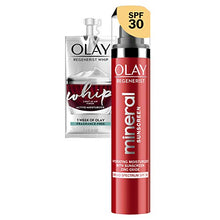 Load image into Gallery viewer, Olay Regenerist Mineral Sunscreen Face Moisturizer, Zinc Oxide, SPF 30, 1.7 Oz + Whip Face Moisturizer Travel/Trial Size Gift Set