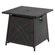 Load image into Gallery viewer, BALI OUTDOORS Firepit LP Gas Fireplace 28" Square Table 50,000BTU Fire Pit, Black