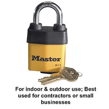 Load image into Gallery viewer, Master Lock 911DPF Heavy Duty Outdoor Padlock with Key, 1 Pack