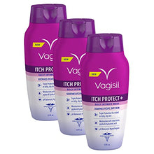 Load image into Gallery viewer, Vagisil Feminine Wash for Intimate Area Hygiene and Itchy, Dry Skin, Itch Protect+ Crème Wash, pH Balanced and Gynecologist Tested, 12oz (Pack of 3)