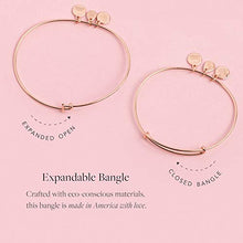 Load image into Gallery viewer, Alex and Ani Bridal Expandable Bangle for Women, Maid of Honor Charm, Shiny Gold Finish, 2 to 3.5 in