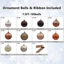 Load image into Gallery viewer, Kinder King 7.5FT Snow Flocked Artificial Christmas Tree, Premium Spruce Hinged Holiday Tree for Home, Office Decoration, 1242Tips, Ornament Balls Included, Easy to Assemble, Foldable Metal Stand