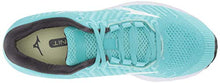 Load image into Gallery viewer, Mizuno Women's Wave Rider 23 WAVEKNIT Running Shoe, Blue Turquoise- White, 9.5 B