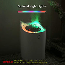 Load image into Gallery viewer, Cool Mist Humidifiers for Bedroom USB,SIXKIWI,Easy Clean/Top Fill/Never Leak/None Mildew/Dual Sprayer,3L 20hrs for Large Room,Colorful Night Light Auto Off for Home Office Baby(White)