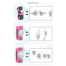 Load image into Gallery viewer, Fewear Kids & Adults Knee and Elbow Pads with Wrist Guards Protective Gear Set, Kneesavers Elbowsavers and Wristsavers for Skating Cycling Bike Rollerblading Scooter, L/M/S (Pink, M)