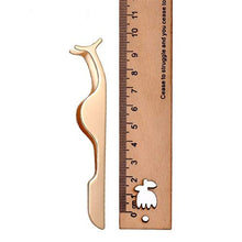Load image into Gallery viewer, EIAKE False Eyelashes Applicator Tool Eyelash Extension Tweezers Remover Clip Tweezers Nipper (Golden)