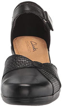Load image into Gallery viewer, Clarks Emily Rae Pump, Black Leather, 7.5 Wide