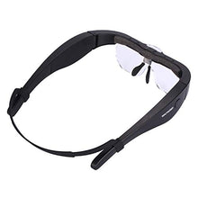 Load image into Gallery viewer, YOCTOSUN Rechargeable Head Magnifier Glasses, Eyeglasses Magnifier with 2 LED Lights and Detachable Lenses 1.5X, 2.5X, 3.5X,5X, Best Magnifying Glasses for Reading and Hobby