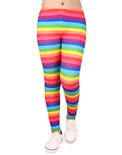 Load image into Gallery viewer, HDE Ultra Soft Girls Leggings - Comfy Full Ankle Length Black - Cute Rainbow Tights with Unique Prints - Comfortable Workout Stretch Pants for School, Home & Play, 6/6X