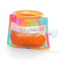 Load image into Gallery viewer, Baby Brezza Reusable Baby Food Storage Pouches, 10 Pack 7oz - Make Organic Food Puree for Kids or Toddlers and Store in Refillable Squeeze Pouches, Bulk Set is Freezer Safe & Washable