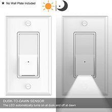 Load image into Gallery viewer, SOZULAMP Illuminated Light Switch-Esay to Install,No Neutral Wire,Single-Pole Decorator Paddle Rocker Light Switch with Night Light,15Amp 120/277Volt(Glossy White, 4 Pack)