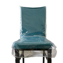 Load image into Gallery viewer, Swanna Plastic Dining Chair Covers with Backrests,Clear PVC Seat Chair Protector Waterproof Cover,Fit W/21 x D/18 Inch (2 Pack)