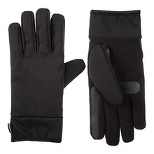 Load image into Gallery viewer, isotoner Microfiber Men's Gloves, Touchscreen, Water-Repellent, Black, LG