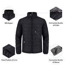 Load image into Gallery viewer, Wantdo Men's Mountain Waterproof Ski Jacket Winter Snow Coat Windproof Rain Jacket Black S