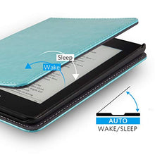 Load image into Gallery viewer, CoBak Kindle Paperwhite Case with Stand - Durable PU Leather Smart Cover with Auto Sleep Wake, Hand Strap Feature, ONLY Fits All New Kindle Paperwhite 10th Generation 2018 Released,Sky Blue