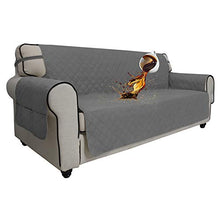 Load image into Gallery viewer, Easy-Going Sofa Slipcover Waterproof Couch Cover Non-Slip Sofa Cover for 3 Cushion Couch Seamless Whole Piece Fabric Furniture Protector for Pets Kids Children Dog Cat(Sofa, Gray)