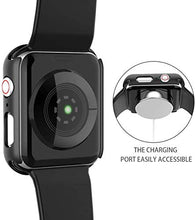 Load image into Gallery viewer, Misxi 2 Pack Hard PC Case with Tempered Glass Screen Protector Compatible with Apple Watch SE Series 6 Series 5 Series 4 40mm - Black