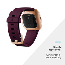 Load image into Gallery viewer, Fitbit Versa 2 Health and Fitness Smartwatch with Heart Rate, Music, Alexa Built-In, Sleep and Swim Tracking, Bordeaux/Copper Rose, One Size (S and L Bands Included)
