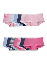 Load image into Gallery viewer, Fruit of the Loom Girls' Big Cotton Boyshort Underwear, 14 Pack-Fashion Assorted, 8